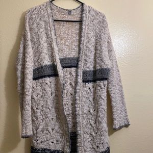 URBAN OUTFITTERS ECOTE LONG OPEN KNOT CARDIGAN